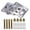 Silver, variant on Leg Mounting Plates, LAVANE Set of 4 Furniture Leg Attachment Plates, 5/16"(M8) Industrial Grade Flat Mounting T-Plates with Hanger Bolts, Screws, Strengthen Weak for Repair Damaged Sofa Couch Seat