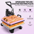 thumbnail image 6 of Adnoom 12 x 15 Multifunctional 8 in 1 Heat Press Machine with Double-Tube Heating Design, 360°Swing Away Heat Press with Digital LED Control, Sublimation Vinyl Heat Pressure for T Shirts/Mug/Plate, 6 of 8