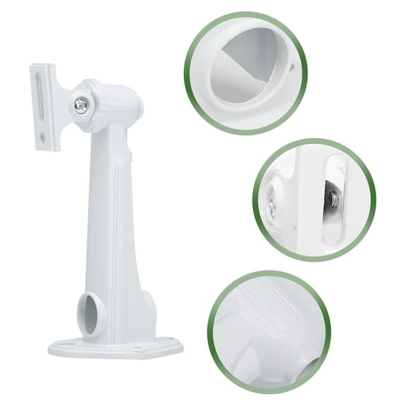 TABLZONE White CCTV Camera Mount Brackets 2-Pack, Space-Saving Security Camera Holders for Indoor Outdoor Use