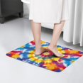 thumbnail image 4 of Colorful Rainbow Tie Dye Spiral Flannel Non Slip Door Rugs,Washable Door Mats Indoor,Decorative Door Mats,Dirt-Resistant and Absorbent Doormat for Entrance,Bedroom,Kitchen,Bathroom,23.5"x16", 4 of 5