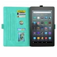 thumbnail image 2 of SaniMore Case for Fire 7" 12th Gen 2022, PU Leather Case with Embossed Butterfly Shockproof TPU Back Card/Pen Holder Anti-slip Stand Full Protective Fashion Wallet Cover, Green, 2 of 6