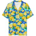 thumbnail image 4 of PRIYAL Mens Pajama Set Short Sleeve 2 PCS Sleepwear Soft Summer Button Down Loungewear Set Pj Set Casual Outfits, 4 of 10