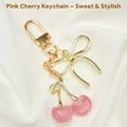 thumbnail image 7 of Cherry Keychain Cute Bag Charm Women Leather Keyring Car Keys Gift Mother's Day Birthday Valentine's Purse Accessory, 7 of 7