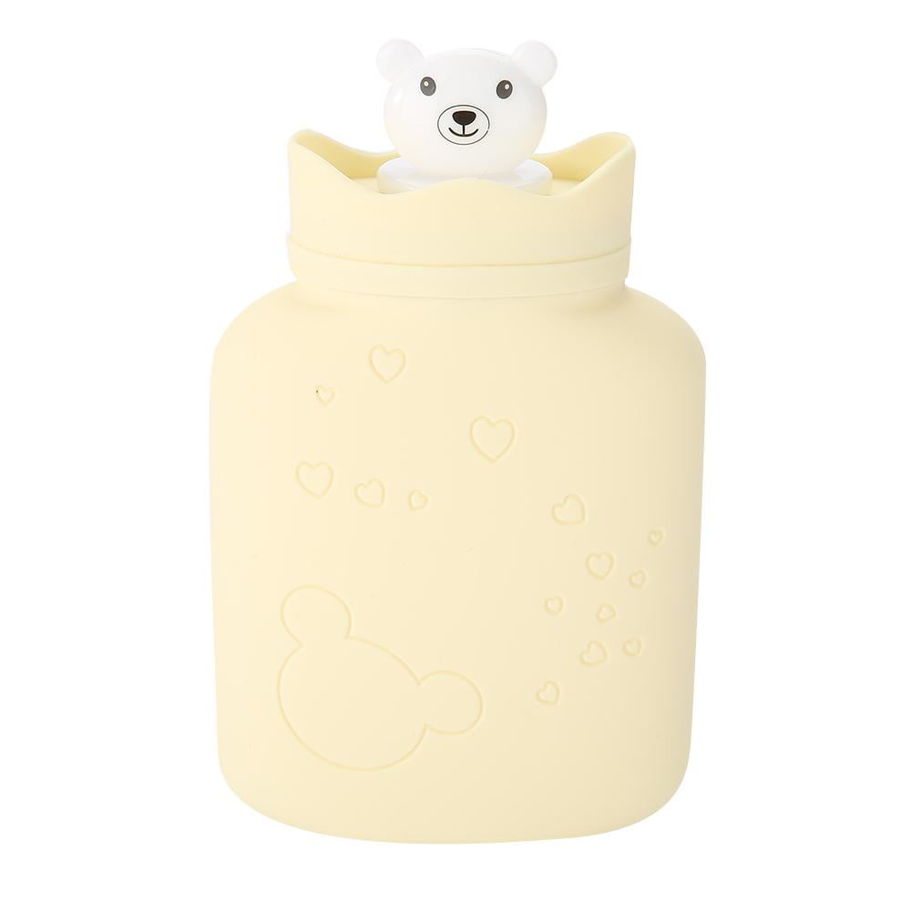LYUMO Soft Silicone Hot Water Bottle Bag Cute Bear Heat / Cold Therapy