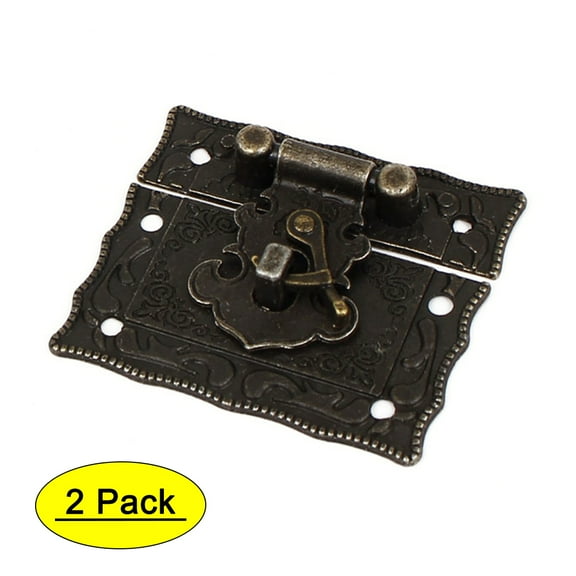 Uxcell Style Wooden Case Chest Box Clasp Hasp Latch Bronze Tone 2 Sets