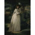 thumbnail image 3 of George Morland 15x18 Black Modern Framed Museum Art Print Titled - Portrait of a Girl in a Garden, 3 of 5