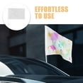 thumbnail image 4 of 12 Pcs Car Decoration Flag Flag Pole Handheld Flags White Small Mini Flags Flags on Sticks Flags Waving Flags, 4 of 6