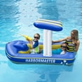 thumbnail image 3 of SWIMLINE ORIGINAL Harbor Master Inflatable Patrol Boat Pool Float Ride On With Fun Constant Flow Water Squirter For Kids | Cool Retro Style | For Beach Ocean Pool Lake | Extra Thick Large Floatie, 3 of 4