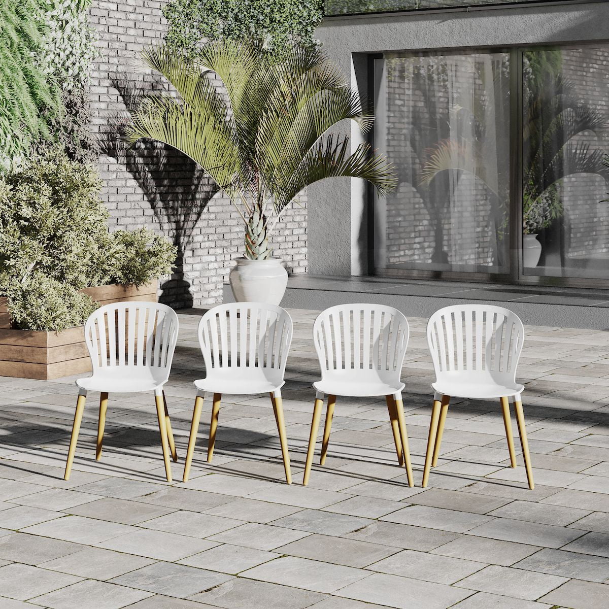 Amazonia Seville 9-Piece 100% FSC Teak Wood Rectangular Patio Dining Set