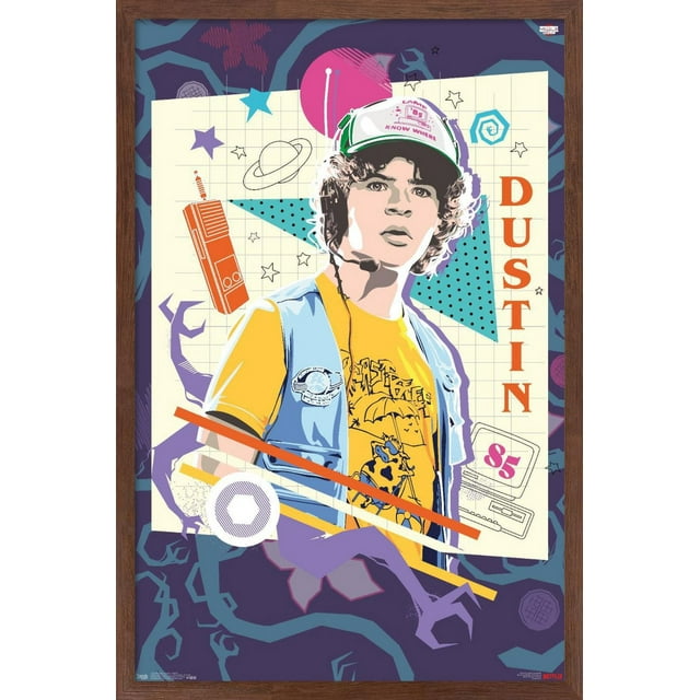 Netflix Stranger Things: Season 3 - Dustin Wall Poster, 14.725" x 22.375" Framed