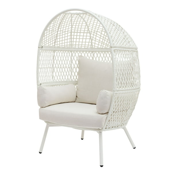 Atlas Indirect restaurant Better Homes & Gardens Ventura Steel Stationary Wicker Egg Chair – Cream -  Walmart.com