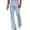 Light Blue, variant on StSilkitty Mens Flare Dress Pants Elastic Waist Bell Bottom Trousers Business Casual Flared Pants with Pockets
