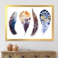 thumbnail image 3 of Designart 'Colourful Boho Feather Set On White VIII' Bohemian & Eclectic Framed Art Print, 3 of 4