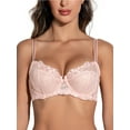 thumbnail image 3 of Deyllo Women's Sheer Lace Non Padded Full Cup Underwire Plus Size Bra, Pink 40DD, 3 of 4