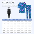thumbnail image 5 of Mens Pajamas Set Loungewear Short Sleeve Top Long Pants Pj Sets with Pockets, Fish Scale Sea Skin, 5 of 6