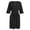 Black, variant on EFINNY Women's Zipper Tie Robes Housecoats Nightgowns 3/4 Sleeves Waffle Bathrobe Knee Length Ultra Soft Loungewear Lightweight Nightwear with Pockets, S-2XL