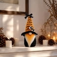 thumbnail image 4 of 1PC Halloween Faceless Gnome Decor,6.99in Gradient Candy Color Plush Figurine with Witch Hat, Soft Cloth Tabletop Ornament for Home Office Party Fall Holiday Decoration,Orange, 4 of 5