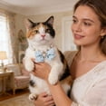 thumbnail image 4 of Elegante collar para mascotas con perlas, cadena metálica ajustable, hebilla segura, diseño atemporal para gatos y perros pequeños y medianos, paseos diarios, adorno para el hogar, 4 of 4
