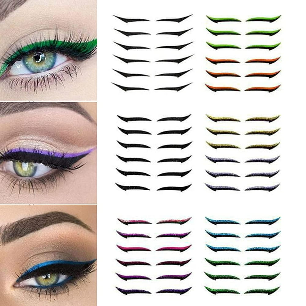 6 Pairs Reusable Eyeliner Stickers Makeup,Double Eyelid Tape Invisible