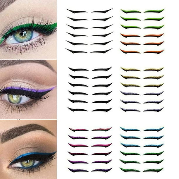 6 Pairs Reusable Eyeliner Stickers Makeup,Double Eyelid Tape Invisible