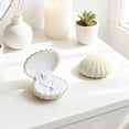 thumbnail image 6 of Velvet Seashell Box Organizer for Rings Necklaces Small Display Case with Compartments, 6 of 6