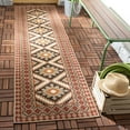 thumbnail image 2 of SAFAVIEH Veranda Magna Geometric Indoor/Outdoor Runner Rug, Red/Natural, 2'3" x 16', 2 of 6