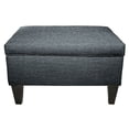 thumbnail image 2 of MJL Furniture  Brooklyn Upholstered Square Storage Ottoman Charcoal, 2 of 4