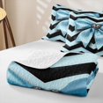 thumbnail image 4 of spefrowx Chic Blue Bow Quilt King for Teens, Black Simple Zebra Heart Print King Coverlet Set, 3 Pieces, 4 of 7
