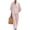 Pink, variant on Cotton Linen Sets for Women Batwing Sleeve Henley Shirt Wide Leg Pants Set Button Down Lounge Matching Sets for Vacation