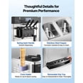 thumbnail image 6 of VEVOR Commercial Ice Cream Machine, 20-28L/H Yield, 2200W 3-Flavor Countertop Soft Serve Ice Cream Maker with 2 x 6L Hoppers & Hopper Agitation, Pre-Cooling Self-Cleaning for Snack Dessert Shops, 6 of 9