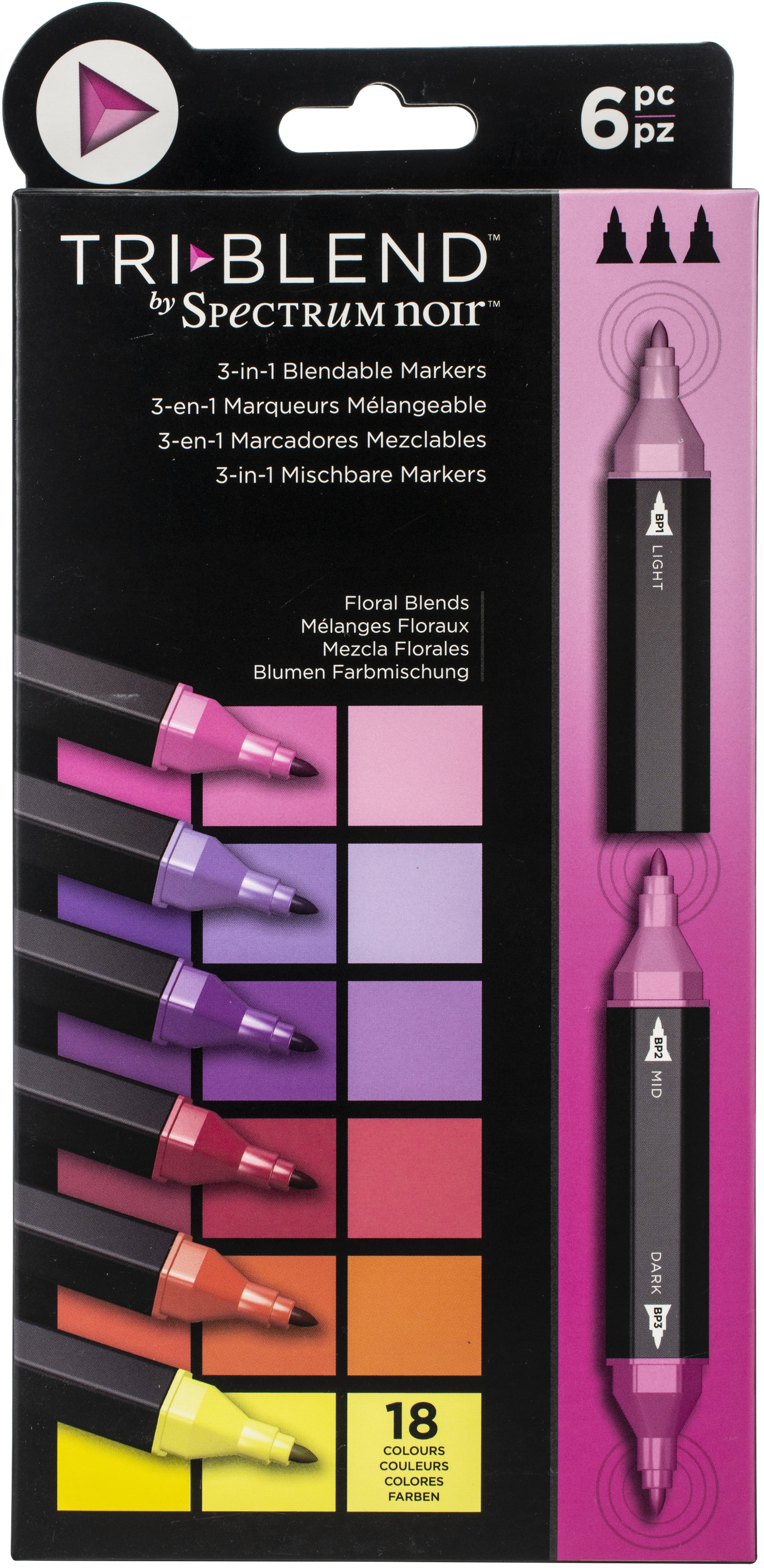 Spectrum Noir Triblend Markers 6/Pkg-Floral Blends - Walmart.com