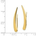 thumbnail image 2 of 14k Yellow Gold Pointed Ear Climber Earrings, 2 of 6