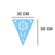 thumbnail image 3 of Banderin Calado Toda Ocasion DECORAMEC PAPEL PICADO 5 tiras de 8 metros diseño Toda Ocasion Flores de vibrantes colores azul con blanco, 3 of 6