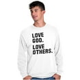thumbnail image 5 of Love God and Others Christian Quote Long Sleeve TShirt Men Women Brisco Brands S, 5 of 6