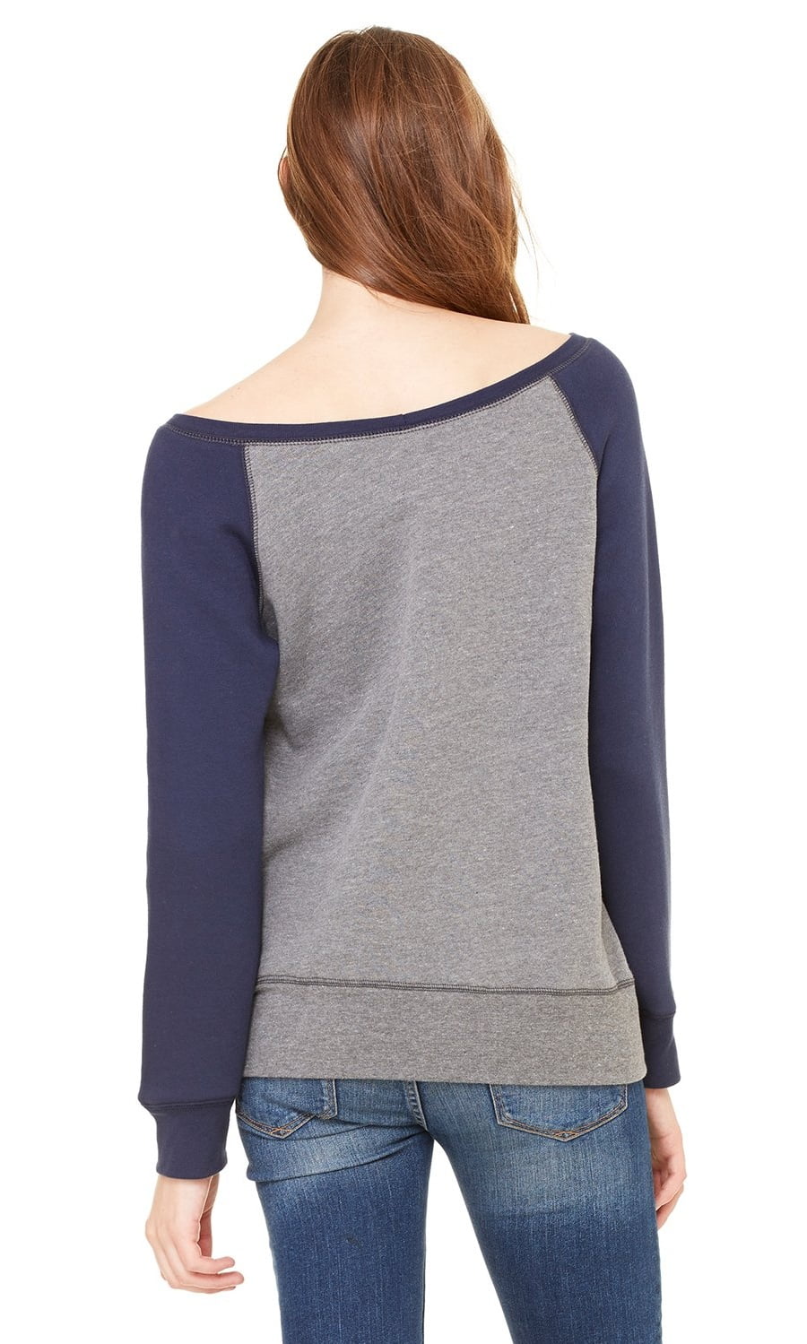 Women's Long Sleeve Boatneck Fleece Sweatshirt