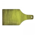 thumbnail image 1 of Yellow Cutting Board, Abstract Retro Design Art with Wavy Vertical Lines Simple Modern Design, Decorative Tempered Glass Cutting and Serving Board, Wine Bottle Shape, Green Olive Green, by Ambesonne, 1 of 1
