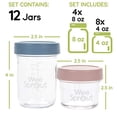 thumbnail image 2 of Tarros de Almacenamiento de alimentos para bebés WeeSprout 12 Set 4 oz y 8 oz, 2 of 2