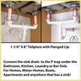 thumbnail image 3 of Tubo de desagüe para lavabo MI MADOL de plástico blanco de 3 cm x 20 cm, 3 of 7