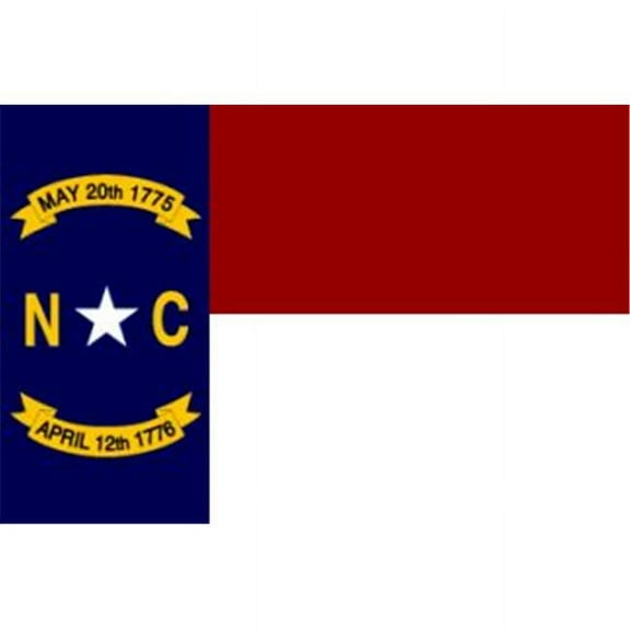 Annin Flagmakers 143982 6 ft. X 10 ft. Nyl-Glo North Carolina Flag