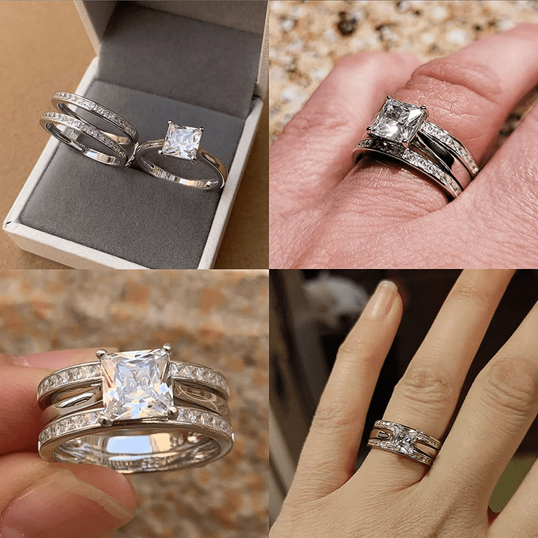 Wuziwen Women Wedding Ring Guard Enhancers Engagement Rings Sterling Silver  Gold