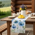 thumbnail image 6 of Table Runner Blue Poppy Table Decoration for Kitchen Dinning Spring Flowers Table Decoration for Indoor Outdoor Party Wedding Decor 13x72 Inch, 6 of 7