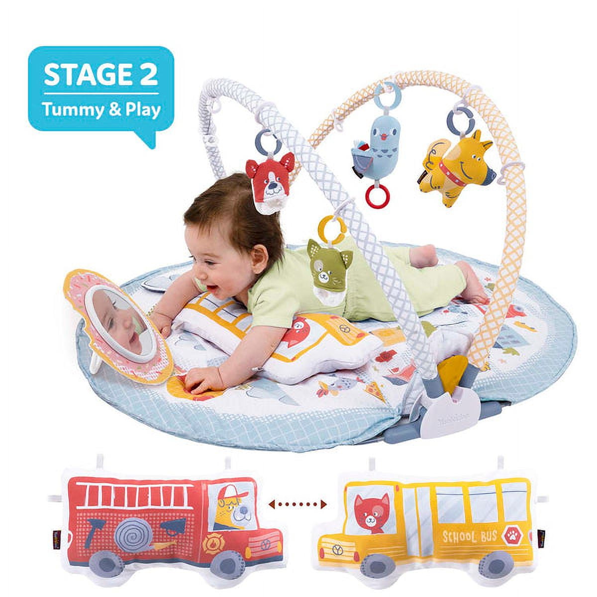 Yookidoo Baby Gym Urban Lay to sit-Up Playmat 3-in-1 Newborn Activity Center