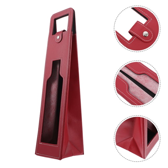 ETEREAUTY Red Wine Bottle Tote Bag, Reusable Storage and Decorative Carrier for Wine Bottles