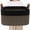 Black & Jute, variant on Large Blanket Basket,Woven Rope Basket Storage Bin with Handles,65L Rectangle Laundry Basket for Magazines,Clothes,Newspaper Shelf Organization,White & Brown