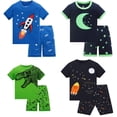 thumbnail image 2 of Conjunto de pijama de manga corta para niños, ropa de dormir de cohete, dibujos animados, Verano, 2 of 2