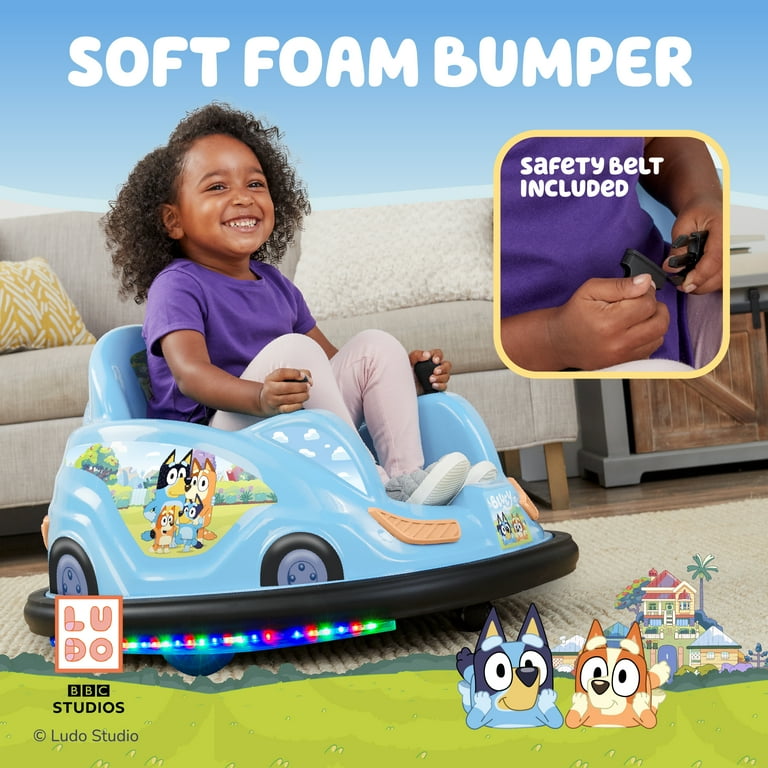 6V Bluey Bumper Car Ride on Toy for Children, by Flybar, 1 Count