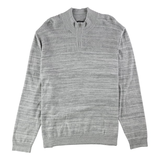 Alfani Suéter de punto con textura para hombre, gris, XXX-Large