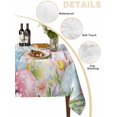 thumbnail image 5 of Easter Eggs Suqare Tablecloth - 54 x 54 Inch, Spring Daisy Eucalyptus Leaves Blue Plaid Waterproof & StainResistant Tablecloth, Washable Oil-proof Table Cover for Dining/Party/Wedding/Camping/Buffet, 5 of 9