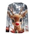 thumbnail image 5 of Plus Size Fall Tops Christmas Blouses 3/4 Sleeve Shirt Holiday Party Ready Loose Fit Soft Stretch Comfort Wear Tunic Tops, 5 of 5