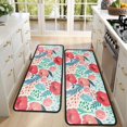 thumbnail image 4 of Kitchen Rugs Sets Of 2,Pioneer Flower Floral Print Pattern Anti Fatigue Kitchen Mat Rugs Non Slip Washable,Decorative Kitchen Floor Mats for Kitchen,Sink,Laundry,17"x47"+17"x47", 4 of 5